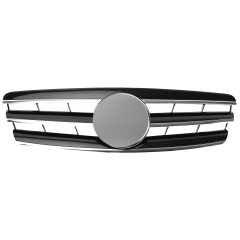 Kühlergrill glanz Schwarz Chrom AMG Look passend für Mercedes C-Klasse W203 S203