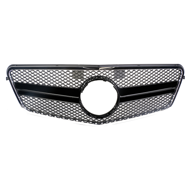 Kühlergrill glanz Schwarz AMG Look passend für Mercedes E-Klasse W212 S212 Vorfacelift