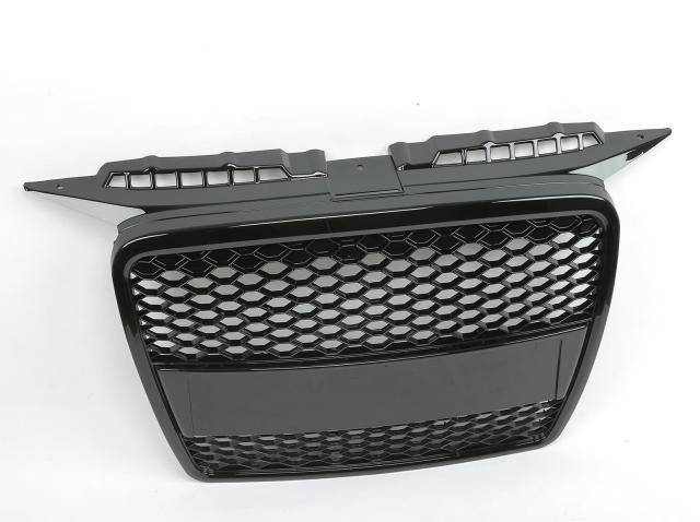 Passt für Audi A3 8P Waben Grill Kühlergrill Front Grill Schwarz Glanz bis 2008