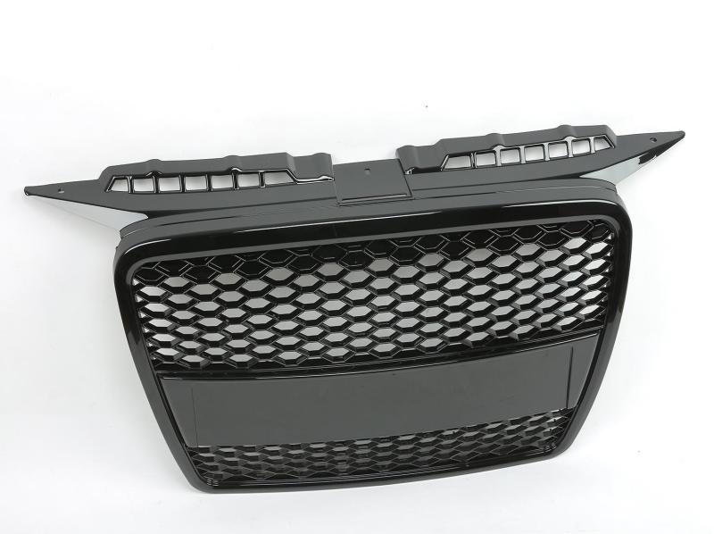 Passt für Audi A3 8P Waben Grill Kühlergrill Front Grill Schwarz Glanz bis 2008