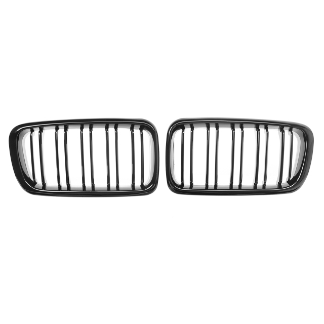 Nieren Grill glanz Schwarz Doppelsteg passend für BMW 7er E38