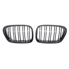Nieren Grill Carbon Look Doppelsteg passend für BMW 5er E39