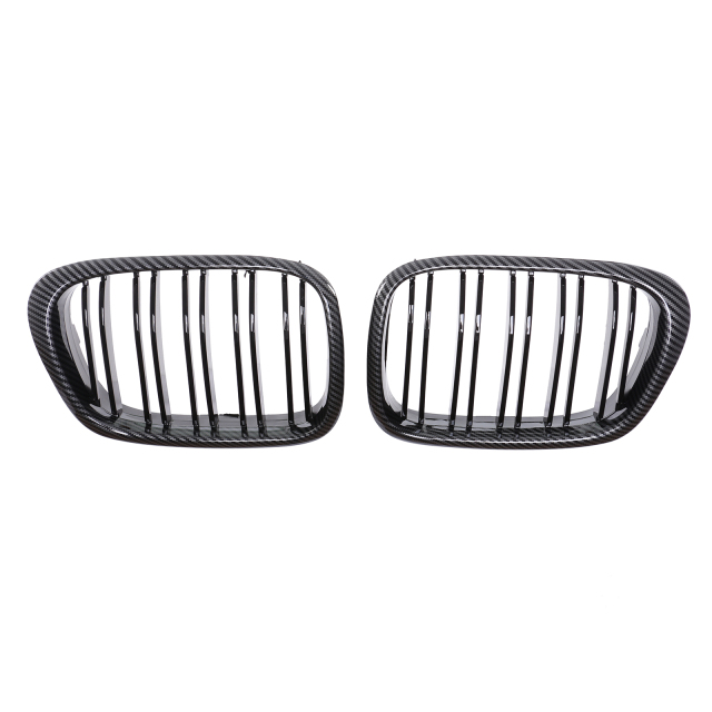 Nieren Grill Carbon Look Doppelsteg passend für BMW 5er E39