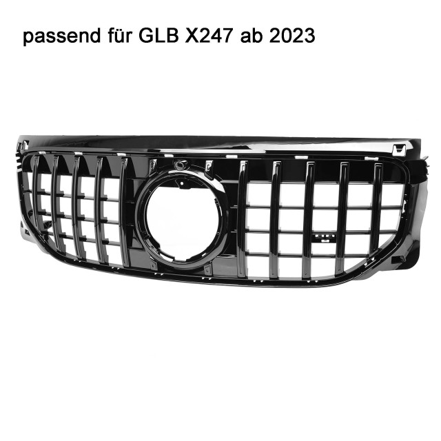 Kühlergrill glanz Schwarz GT Panamericana passend für Mercedes GLB X247 Facelift AMG-Paket