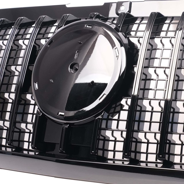 Kühlergrill glanz Schwarz GT Panamericana passend für Mercedes Sprinter W907 mit Netz