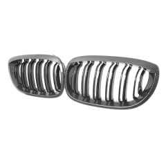 Nieren Grill Carbon Look Doppelsteg passend für BMW 3er Coupe E46 Facelift