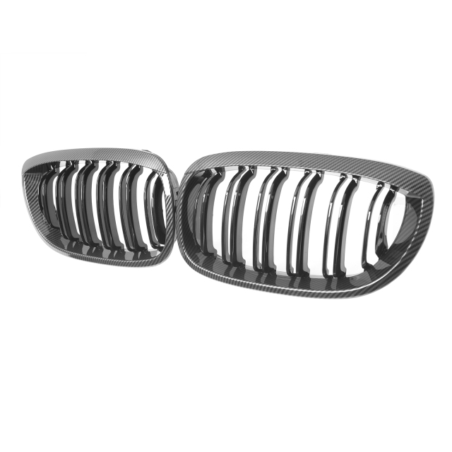 Nieren Grill Carbon Look Doppelsteg passend für BMW 3er Coupe E46 Facelift