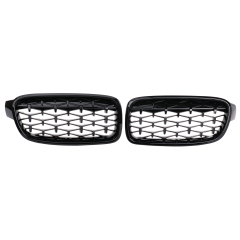 Nieren Grill glanz Schwarz Mesh-Design passend für BMW 3er F30 F31
