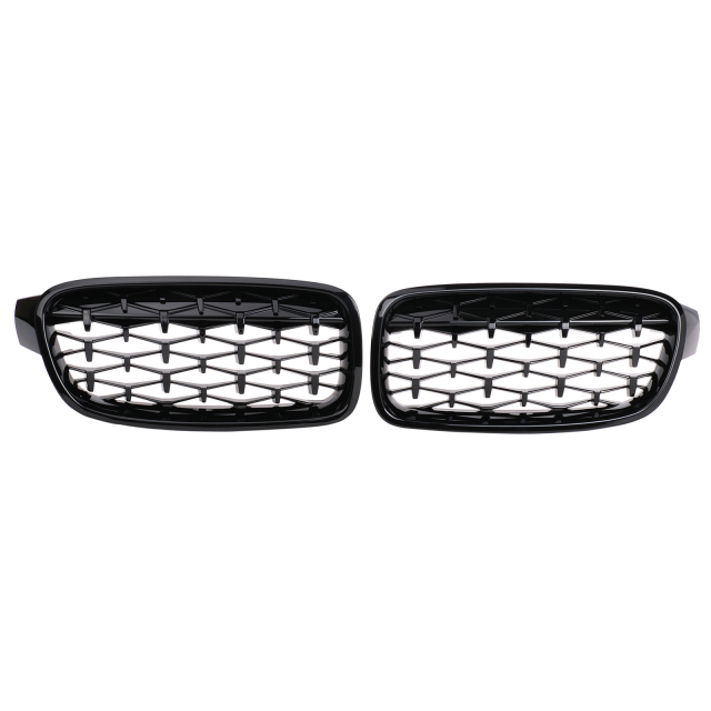 Nieren Grill glanz Schwarz Mesh-Design passend für BMW 3er F30 F31