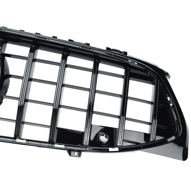 Kühlergrill glanz Schwarz mit Kamera GT Panamericana passend für Mercedes CLA C118 X118