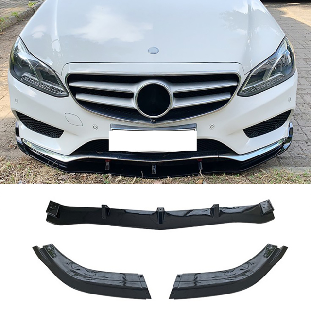 Spoilerlippe Frontlippe GLANZ SCHWARZ für Mercedes W212 S212 2013-2016