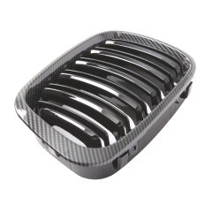 Nieren Grill Carbon Look Doppelsteg passend für BMW 3er E46 Vorfacelift