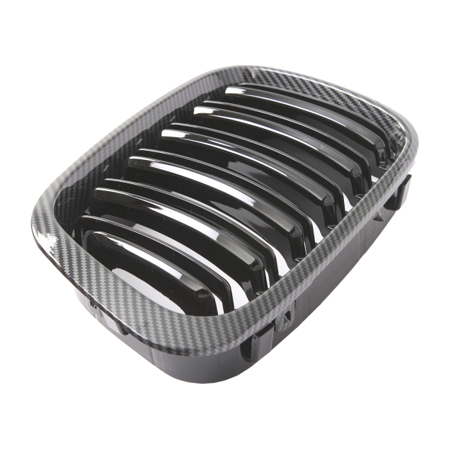 Nieren Grill Carbon Look Doppelsteg passend für BMW 3er E46 Vorfacelift