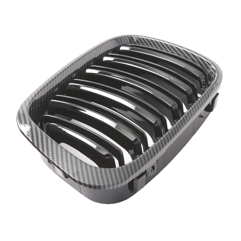 Nieren Grill Carbon Look Doppelsteg passend für BMW 3er E46 Vorfacelift