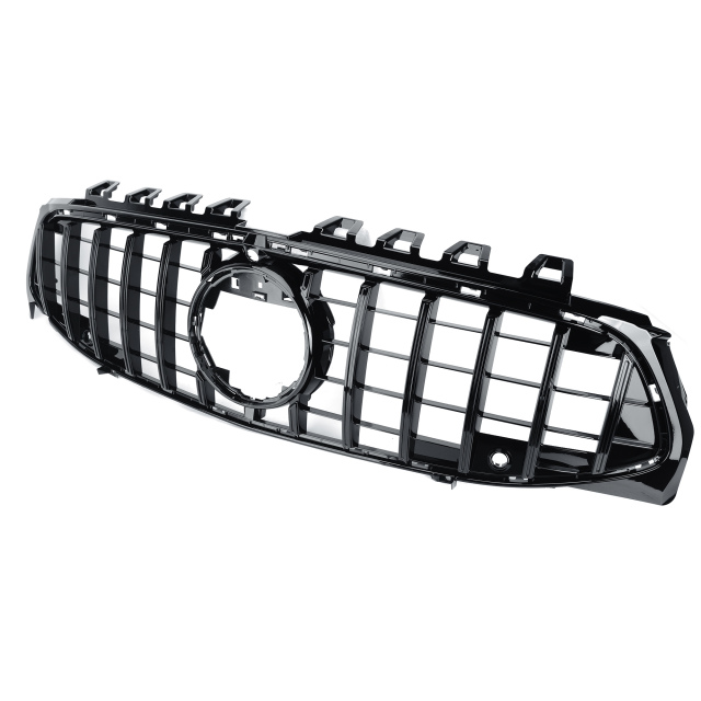 Kühlergrill glanz Schwarz mit Kamera GT Panamericana passend für Mercedes CLA C118 X118