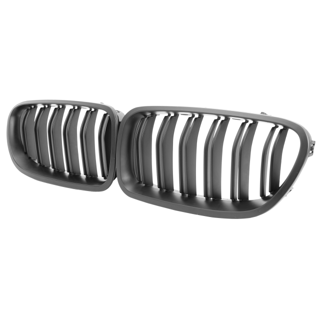 Nieren Grill matt Schwarz Doppelsteg passend für BMW 5er F10 F11