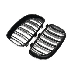 Nieren Grill glanz Schwarz Doppelsteg passend für BMW 1er E81 Facelift