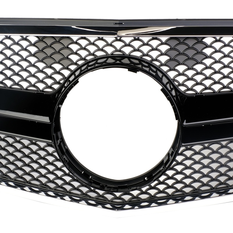Kühlergrill glanz Schwarz AMG Look passend für Mercedes E-Klasse W212 S212 Vorfacelift