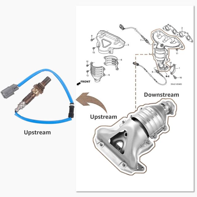Oxygen Sensor O2 1Pcs Upstream Compatible with 2002 2003 2004 Acura 2001-2005 Honda & More Replace