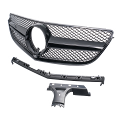 Kühlergrill glanz Schwarz AMG Look passend für Mercedes E-KlasseCoupe C207 A207 Facelift