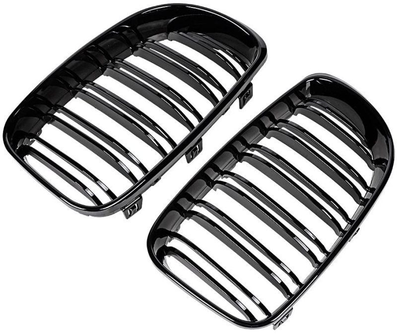 Nieren Grill glanz Schwarz Doppelsteg passend für BMW 1er E81 Facelift