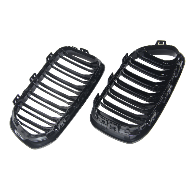 Nieren Grill glanz Schwarz Doppelsteg passend für BMW 1er F20 F21 Facelift