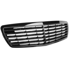 Kühlergrill Glanz Schwarz Classic Grill Passend für Mercedes-Benz E-Klasse W211 S211 VF211 Vorfacelift Bj. 2003-2006