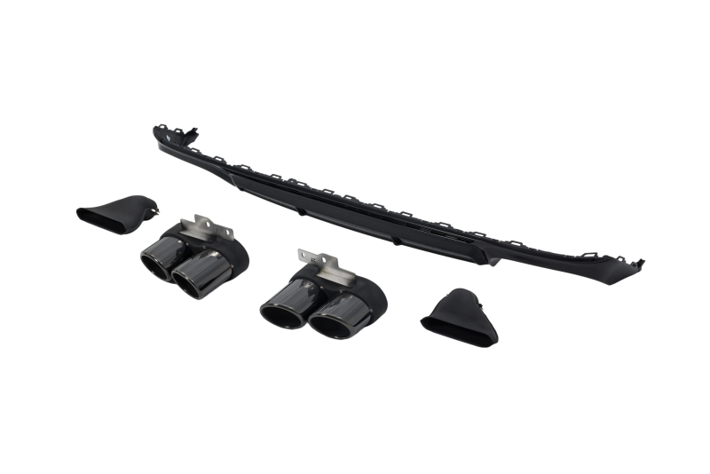 Passt für Audi S6 C8 4A Spoiler Set hinten Diffusor Tuning Blenden Heckdiffusor