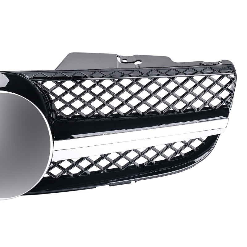 Kühlergrill glanz Schwarz Chrom AMG Look passend für Mercedes SL R230 Erste Facelift