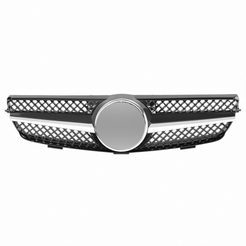 Kühlergrill glanz Schwarz Chrom AMG Look passend für Mercedes CLK C209 A209
