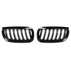 Kühlergrill Sport Grill Nieren Glanz Schwarz Einzelsteg für BMW X3 E83 vor LCI