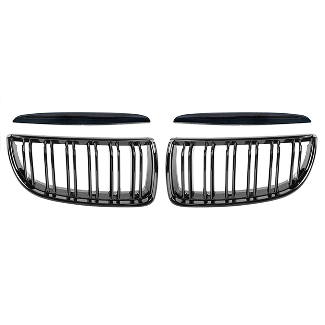 Nieren Grill glanz Schwarz Doppelsteg passend für BMW 3er E90 E91 Vorfacelift