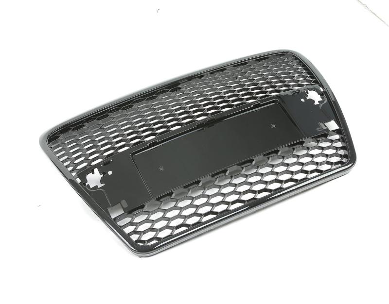 Passt für Audi A6 C6 Waben Grill Kühlergrill Front Grill Schwarz Glanz 04-07