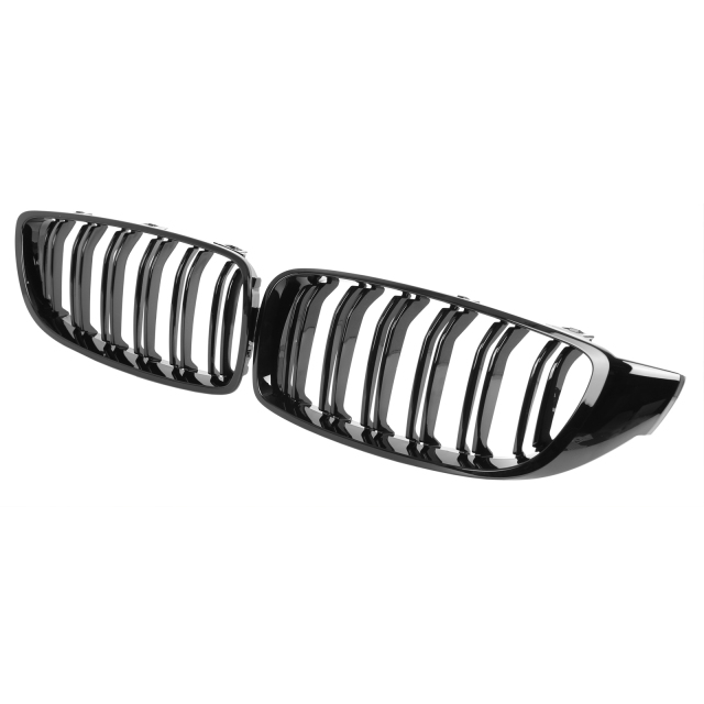 Nieren Grill glanz Schwarz Doppelsteg passend für BMW 4er F32 F33 F36 F80 F82 F83