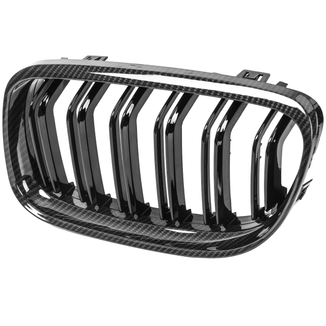 Nieren Grill Carbon Look Doppelsteg passend für BMW 3er E90 E91 Facelift