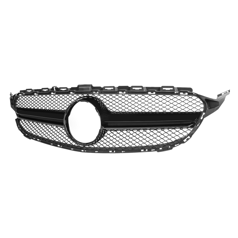 Kühlergrill glanz Schwarz AMG Look passend für Mercedes C-Klasse W205 S205 C205 A205 Vorfacelift