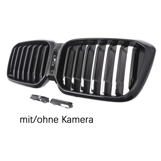 Nieren Grill glanz Schwarz Einzelsteg passend für BMW X3 G01 G02 Facelift