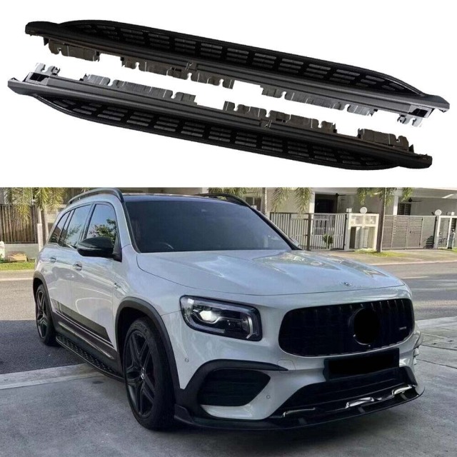 Schwarz Trittbretter Passend für Mercedes-Benz GLE SUV V167 Bj. ab 10.2018-