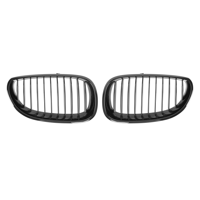 Nieren Grill glanz Schwarz Einzelsteg passend für BMW 5er E60 E61