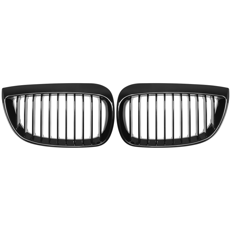 Glanz Schwarz Einzelsteg Nieren Grill Passend für BMW 1er E81 E87 Vorfacelift
