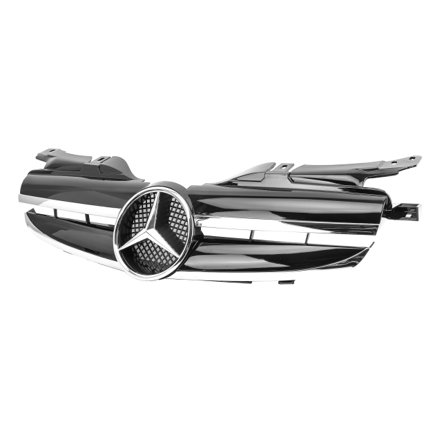 Kühlergrill glanz Schwarz Chrom AMG Look passend für Mercedes SLK R170