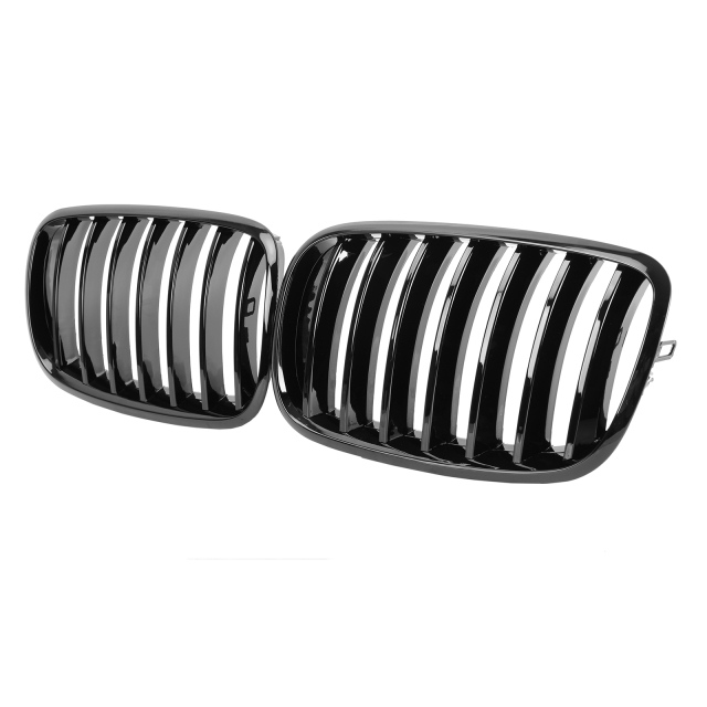 Nieren Grill glanz Schwarz Einzelsteg passend für BMW X5 E70 E71