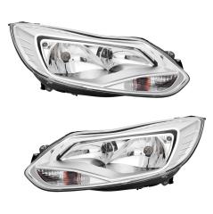 2x Alu Front Scheinwerfer für Ford Focus III MK3 10-14 Hauptscheinwerfer