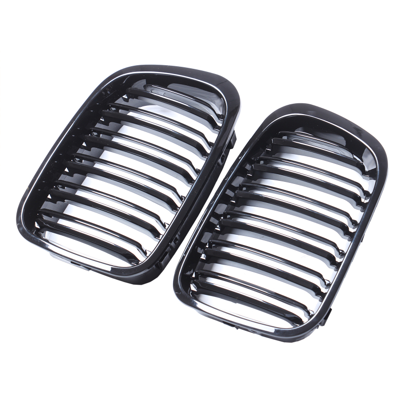 Nieren Grill glanz Schwarz Doppelsteg passend für BMW 3er E46 Vorfacelift