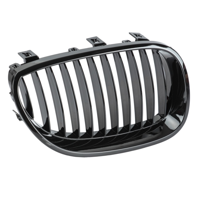 Nieren Grill glanz Schwarz Einzelsteg passend für BMW 5er E60 E61