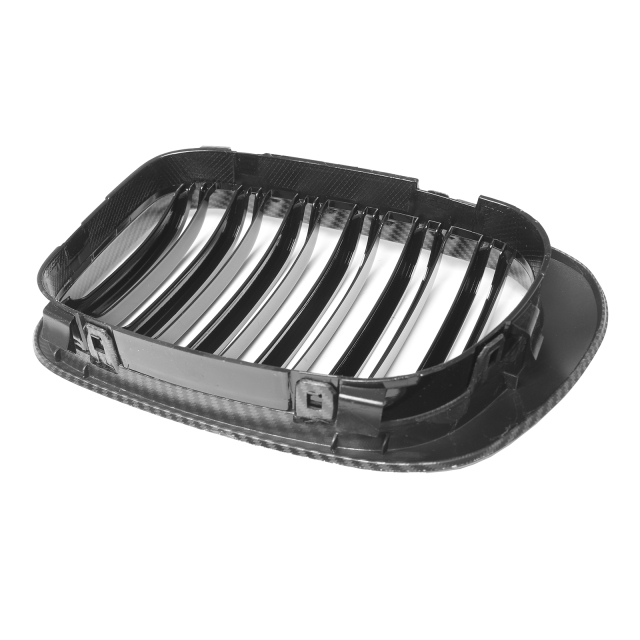 Nieren Grill Carbon Look Doppelsteg passend für BMW 3er Coupe E46 Vorfacelift