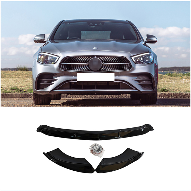 Spoilerlippe Frontlippe GLANZ SCHWARZ für Mercedes W213 S213 AB 2021
