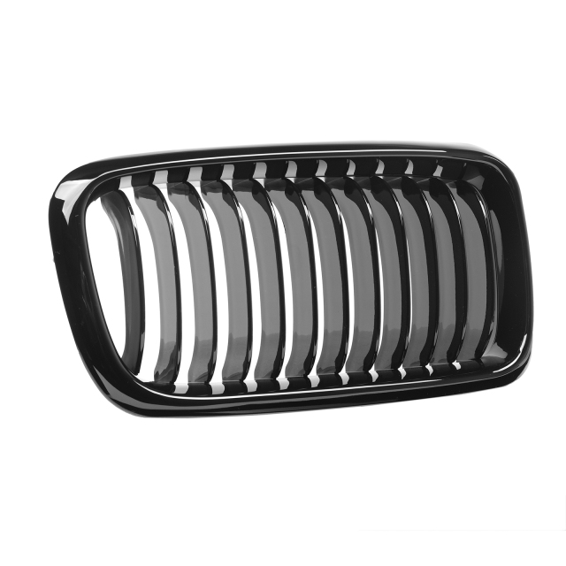 Nieren Grill glanz Schwarz Einzelsteg passend für BMW 7er E38