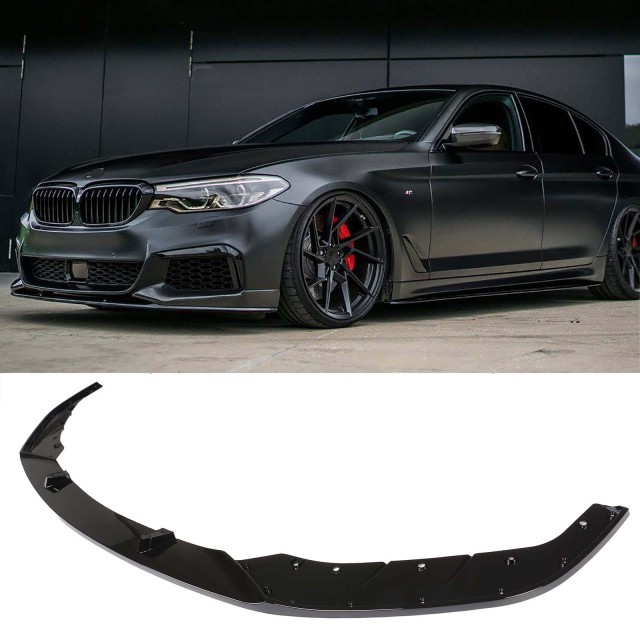 Spoilerlippe Frontlippe GLANZ SCHWARZ für BMW 5er G30 G31 2016-2020