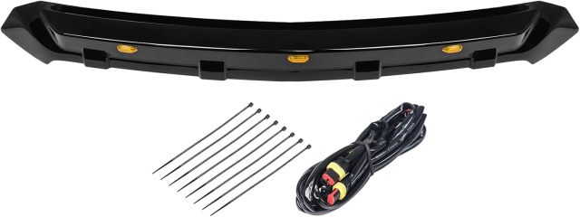 Front Hood Spoiler Deflector Guard Bug Shield Protector Compatible with 2019 2020 2021 2022 2023 2024 Mercedes Sprinter W907 W910 Gloss Black